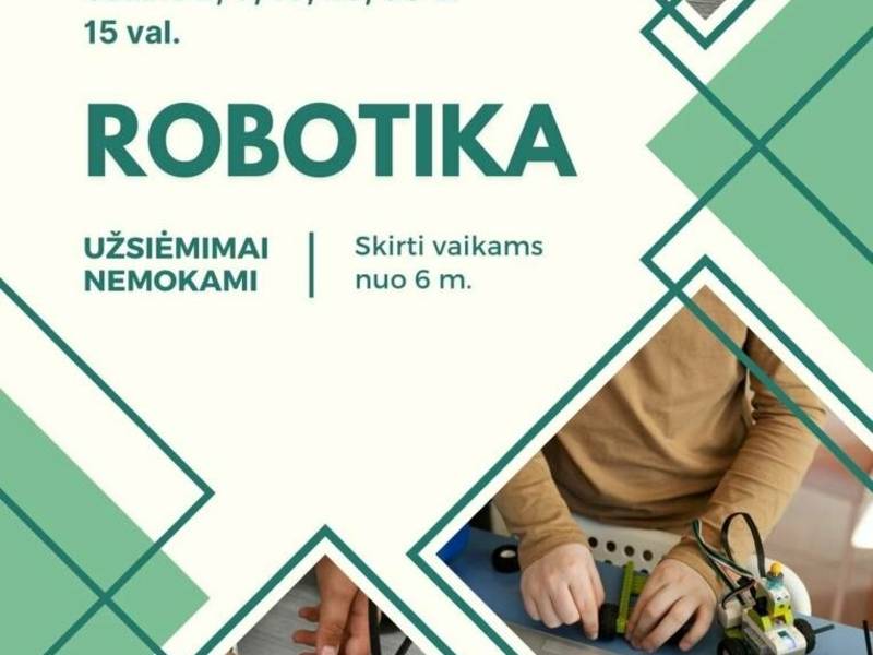 Kuršėnuose užsiėmimai vaikams ir jaunimui „Robotika pradedantiesiems ir pažengusiesiems“